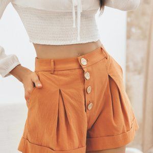 Simplee Casual buttons summer shorts